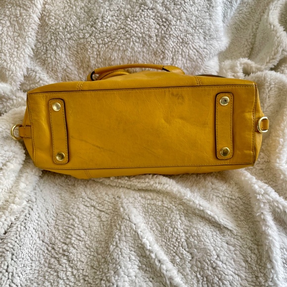 Coach Ashley Leather Satchel, Sunflower Yellow - Picture 3 of 5